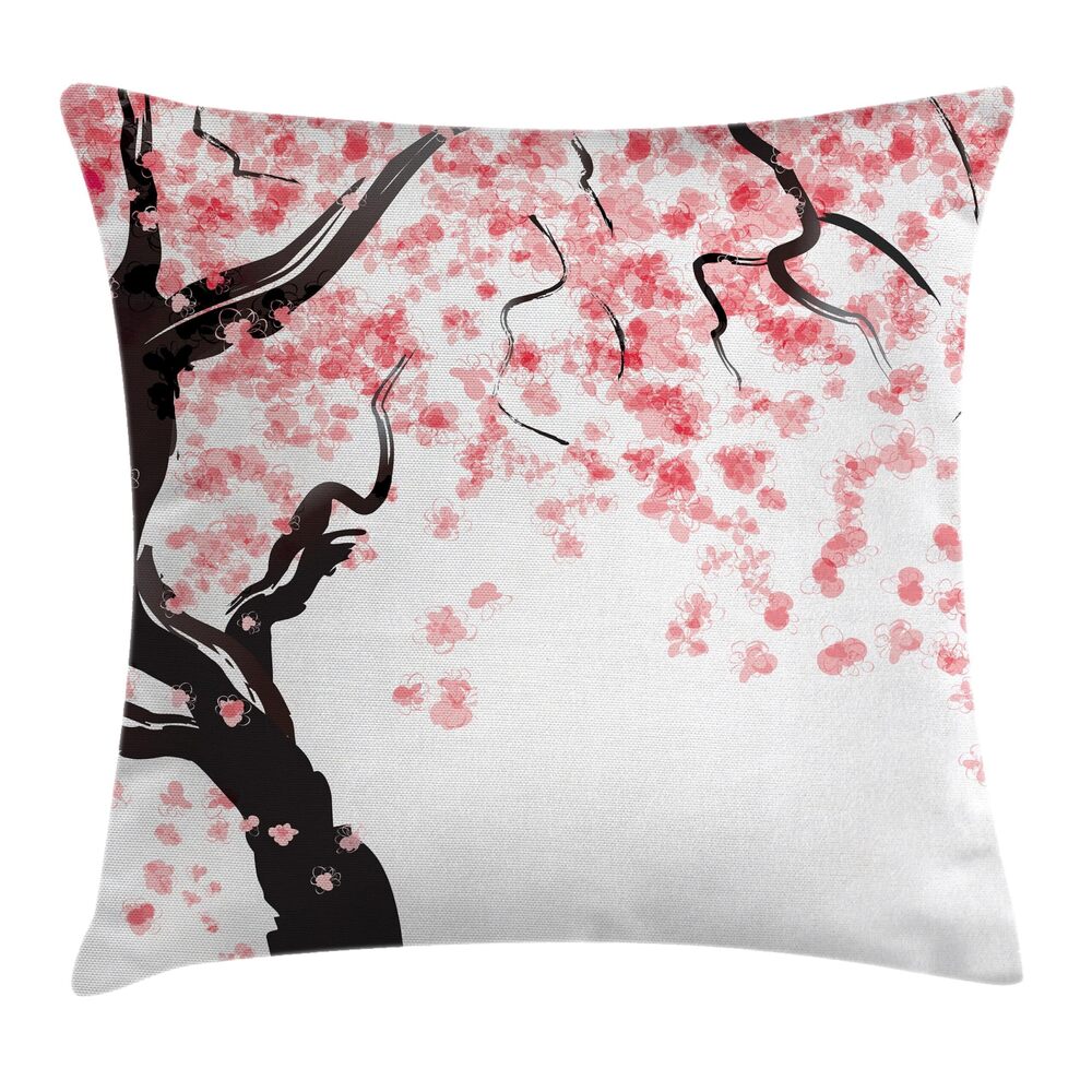 4915 Floral Throw Pillow Cushion Cover, Dogwood Tree Blossom in Watercolor